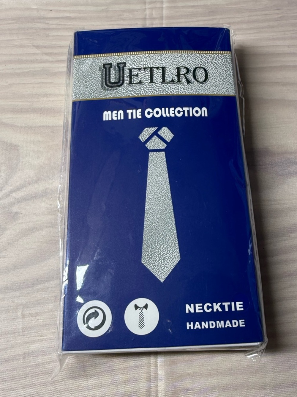 Men's Blue Necktie - Handmade